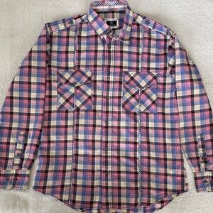 Bugatchi Multicolor Plaid Casual Shirt